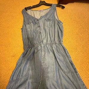 Blue Denim Sleeveless Romper